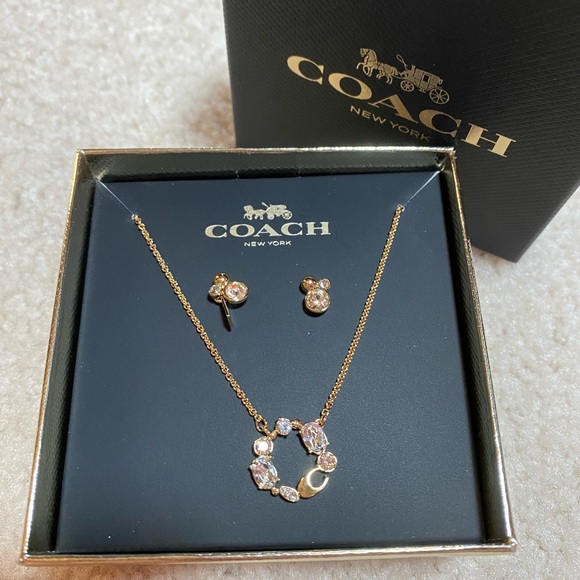Coach Pendant Necklace and Earring Set - Picture 4 of 6